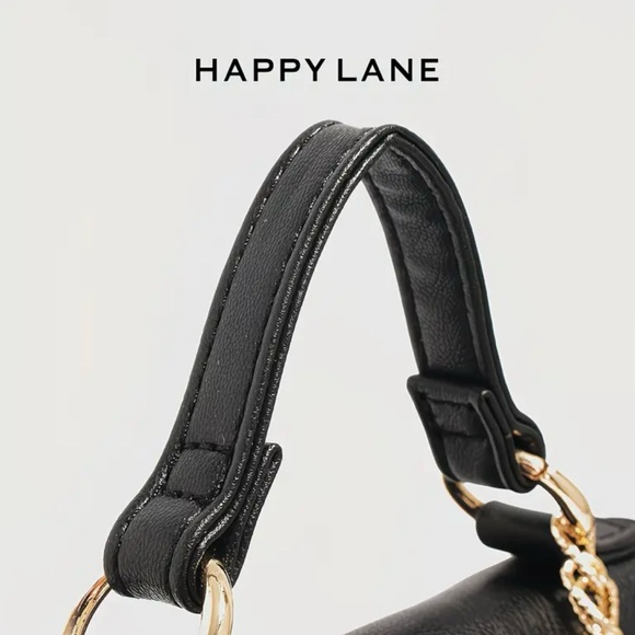 NIP Floral Embroidered Mini Satchel Bag Gold Chain Lock Top Handle Crossbody - Picture 3 of 9